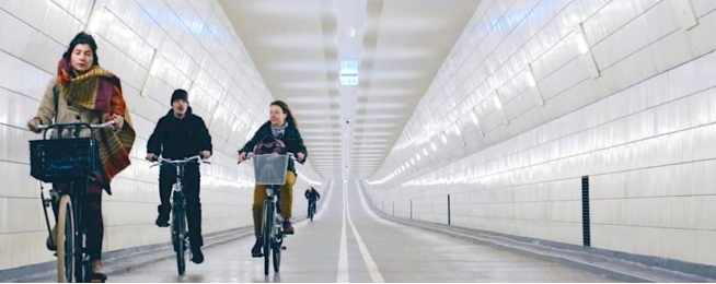 Historic bike tunnel re-opened